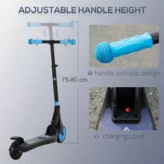 HOMCOM Folding Electric Scooter with Brake, for Ages 6+ Years, 8km/h Maximum Speed, Blue - 7