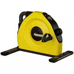 SPORTNOW Mini Exercise Bike, Portable Pedal Exerciser with LCD Display for Legs, Arms, Rehabilitation, Therapy, Yellow - 1