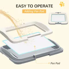 PawHut Dog Toilet Tray for Training Dogs, Dog Litter Tray for Indoor, Outdoor, 47 x 34 x 6cm - 4