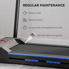 HOMCOM Folding Motorised Home Treadmill Walking Machine with LCD Monitor, Blue - 8