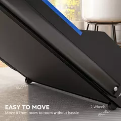 HOMCOM Folding Motorised Home Treadmill Walking Machine with LCD Monitor, Blue - 5