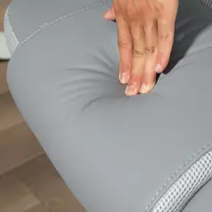 HOMCOM Faux Leather Office Chair - Grey - 9