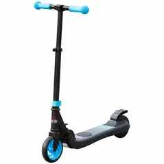 HOMCOM Folding Electric Scooter with Brake, for Ages 6+ Years, 8km/h Maximum Speed, Blue - 1