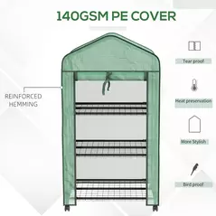 Outsunny Three-Tier Mini Greenhouse - Green - 5