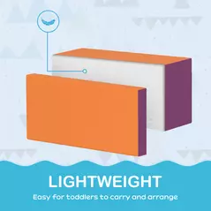 HOMCOM 7 Piece Soft Soft Play Set for Toddlers 1-3 Years, Blue - 6