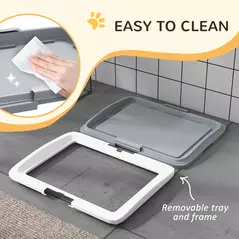 PawHut Dog Toilet Tray for Training Dogs, Dog Litter Tray for Indoor, Outdoor, 63 x 49 x 6cm - 5