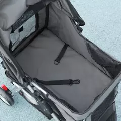 PawHut 3 Wheel Pet Stroller for Small and Miniature Dogs, Charcoal Grey - 9