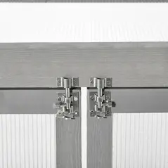 Outsunny 3-tier Wood Greenhouse Garden Polycarbonate Cold Frame Balcony Grow House w/ Storage Shelf for Plants, Flowers, Dark Grey - 9