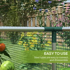 Outsunny 8' x 4' Plant Protection Cage, with Door, Green - 5