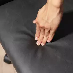 HOMCOM Faux Leather Tub Office Chair, with Wheels - Grey - 9