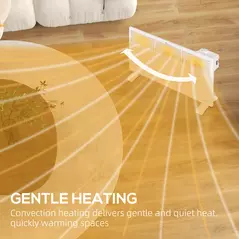 HOMCOM 1500W Convector Heater - White - 4