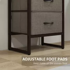 HOMCOM Four-Tier Industrial Display Shelf, with Bottom Drawers - 5