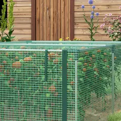 Outsunny 8' x 4' Plant Protection Cage, with Door, Green - 8