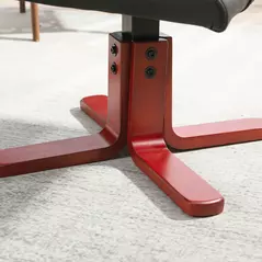 HOMCOM Faux Microfibre Leather Manual Recliner and Footstool Set - Black - 8