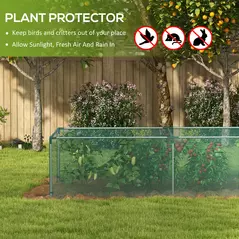 Outsunny 8' x 4' Plant Protection Cage, with Door, Green - 4