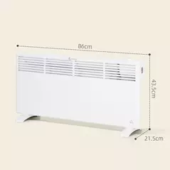 HOMCOM 2000W Convector Heater - White - 3