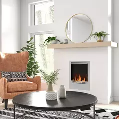 HOMCOM Stainless Steel Bioethanol Fire - Silver Tone - 9