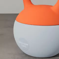 SPORTNOW 10KG Soft Kettlebell, Kettle Bell with Non-Slip Handle for Home Gym, Weight Lifting, Strength Training, Orange/Grey - 8