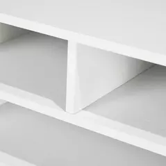 HOMCOM Three-Compartment Printer Storage Cabinet - White - 9