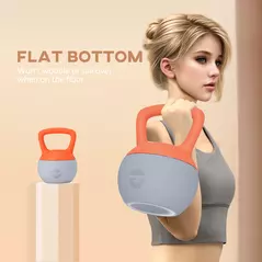 SPORTNOW 10KG Soft Kettlebell, Kettle Bell with Non-Slip Handle for Home Gym, Weight Lifting, Strength Training, Orange/Grey - 6