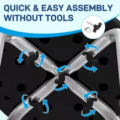 HOMCOM Shower Chair, Height Adjustable Aluminium Shower Stool with Non-Slip Feet for Disabled, Elderly, Black - 8