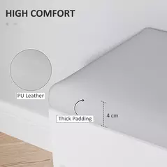 HOMCOM Shoes Cabinet Bench Hidden Storage Padded Seat Organiser Footwear Rack Hallway Cream White - 4