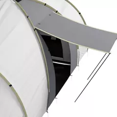 Outsunny Four-Man Tunnel Tent, with Two Bedrooms and Living Room - Grey/Yellow - 8