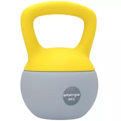 SPORTNOW 8KG Soft Kettlebell, Kettlebell with Non-Slip Handle for Home Gym, Weight Lifting, Strength Training, Yellow/Grey - 1