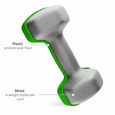 SPORTNOW Dumbbells Set with Storage Rack, 2 x 1kg, 2 x 2kg, 2 x 3kg, Grey - 6