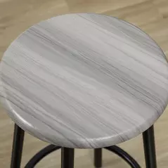 HOMCOM Five-Piece Industrial-Style Bar Table Set - Grey/Black - 8