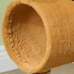 PawHut 98cm Deer-Designed Cat Tree with Scratching Posts, Toy Ball, Tunnel, Brown - 7