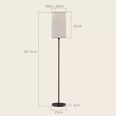 HOMCOM Floor Lamp, Modern Standing Lamp with Linen Shade, Tall Lamps for Living Room, Bedroom, with Foot Switch, Bulb not Included, Black - 3