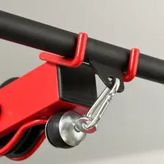 SPORTNOW Pull Up Station, Power Cage with Adjustable Seat, for Home Gym - Red - 8