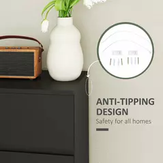 HOMCOM Chest of Drawers, 4-Drawer Storage Cabinets, Modern Dresser, Storage Drawer Unit for Bedroom - 5