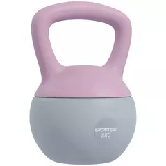 SPORTNOW 8KG Soft Kettlebell, Kettlebell with Non-Slip Handle for Home Gym, Weight Lifting, Strength Training, Purple/Grey - 1