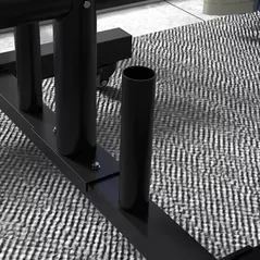 SPORTNOW Weight Rack for Olympic Weight Plate, 3 Tier Weight Tree for 2 inch Plates and Bars, Weight Organiser Stand with 4 Transport Wheels and Clamps for Home Gym, Max Load 200kg, Black - 9