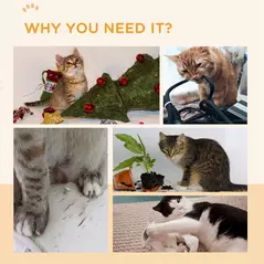 PawHut Four-Piece Cat Scratching Board, Cat Treadmill Replacement, 55 x 26cm - Brown - 6