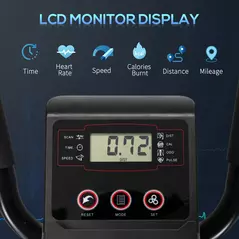 HOMCOM Elliptical Cross Trainer, Home Cardio Workout Machine with Eight Level Magnetic Resistance, LCD Monitor, Heart Rate Sensor, Two Wheels - 7