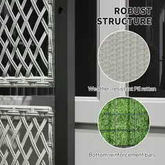 Outsunny Garden Planter Box with Trellis, Liner for Climbing Plants, Vegetables, Flowers, 90 x 35 x 148 cm, Mixed-grey - 4