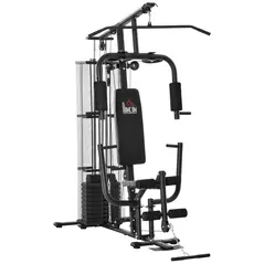 HOMCOM Multifunction Home Gym System Weight Training Exercise Workout Station - 1