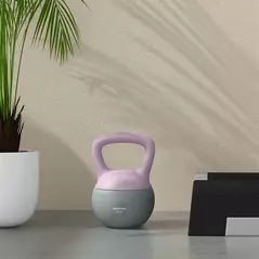 SPORTNOW 10KG Soft Kettlebell, Kettlebell with Non-Slip Handle for Home Gym, Weight Lifting, Strength Training, Purple/Grey - 7