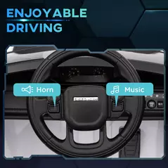 AIYAPLAY Licensed Land Rover Discovery Sport, 12V Kids Ride on Car w/ Remote Control, Lights, Music, Horn, for 3-6 Years, White - 5