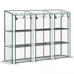Outsunny 46 x 215cm Nine-Shelf Greenhouse - 1
