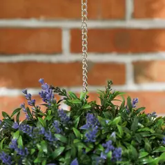 HOMCOM Set of 2 Artificial Plant Topiary Balls, UV-protected Fake Decorative Plants, Purple - 9