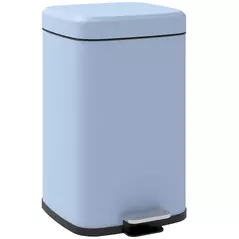 HOMCOM 20L Modern Boxy Metal Home Kitchen Bin - Light Blue - 1