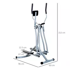 HOMCOM Air Walker Glider, Cross Trainer Fitness Machine, with LCD, for Home Gym, Grey - 3