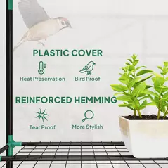 Outsunny 46 x 215cm Nine-Shelf Greenhouse - 4
