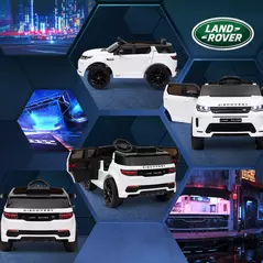 AIYAPLAY Licensed Land Rover Discovery Sport, 12V Kids Ride on Car w/ Remote Control, Lights, Music, Horn, for 3-6 Years, White - 9