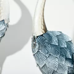 Outsunny Crane Garden Ornaments, 2 PCS Steel Garden Statue Set Gifts, Water and Rust Resistant Sculptures for Patio Pond Landscape Decoration, Multi-Colour - 9