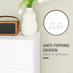 HOMCOM Chest of Drawers, 4-Drawer Storage Cabinets, Modern Dresser, Storage Drawer Unit for Bedroom - 5